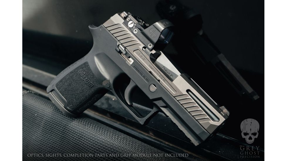 Grey Ghost Precision Sig P320 Full Size Slide Version 1, Stainless Steel, Black, GGP-320-F-BLK-1