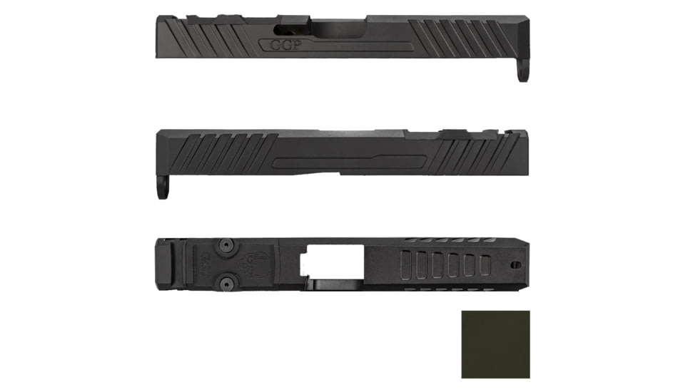 Grey Ghost Precision Version 3 Pistol Slide w/ RMR-DP Pro Cut, Glock 17 Gen 4, 17-4 Stainless Steel, Olive Drab Cerakote, GGP-17-4-OC-OD-V3