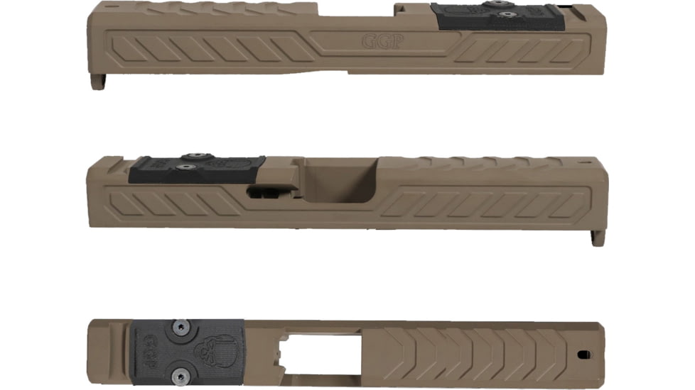 Grey Ghost Precision Glock Version 6 Pistol Slide w/ RMR-DP Pro Cut, for Glock 17 Gen 3, FDE Cerakote, GGP-17-3-OC-FDE-V6