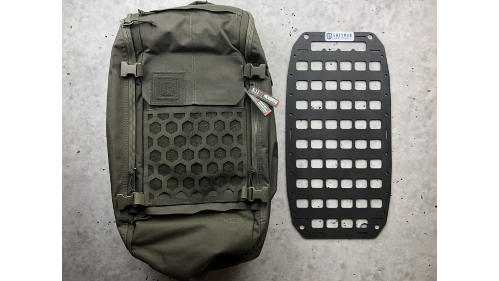 Grey Man Tactical 10.75 x 21 Rigid MOLLE Panel, Black, 000162