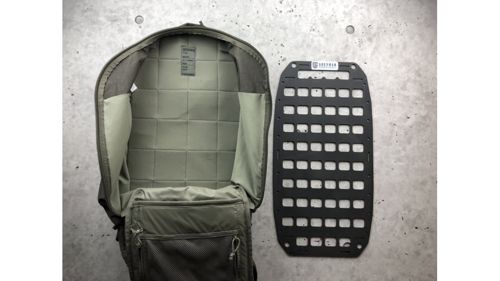 Grey Man Tactical 10.75 x 21 Rigid MOLLE Panel, Black, 000162