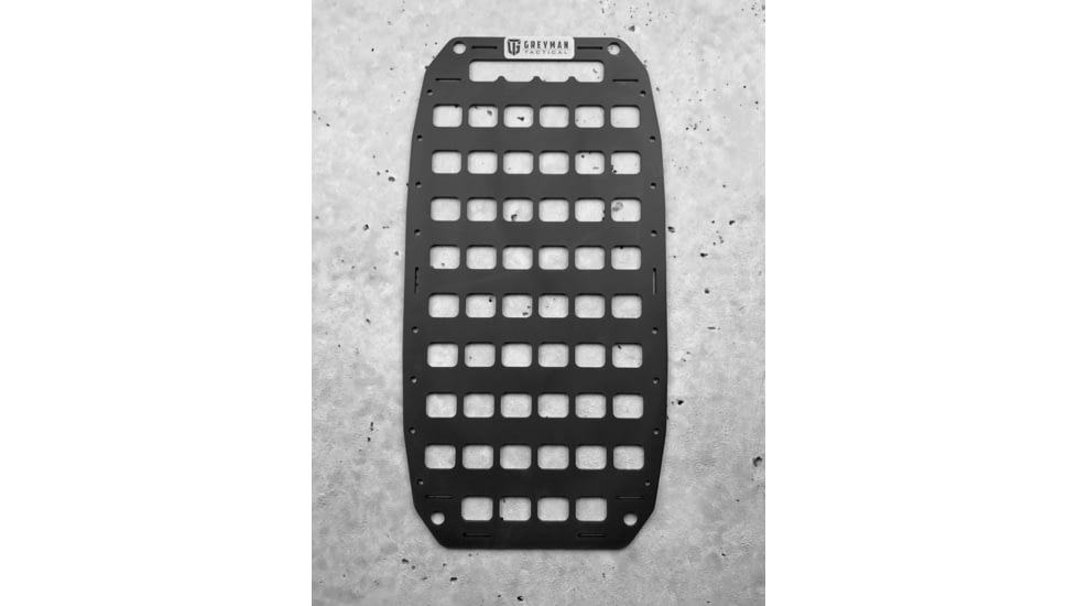 Grey Man Tactical 10.75 x 21 Rigid MOLLE Panel, Black, 000162
