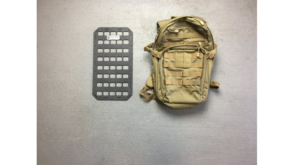 Grey Man Tactical 9.25 x 17 Rigid MOLLE Panel, Black, 000155