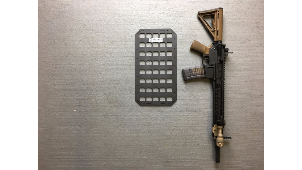 Grey Man Tactical 9.25 x 17 Rigid MOLLE Panel, Black, 000155