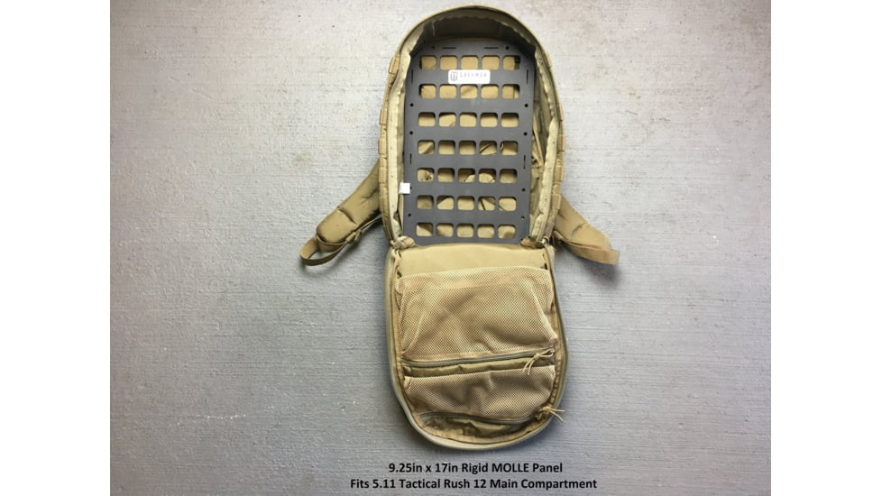 Grey Man Tactical 9.25 x 17 Rigid MOLLE Panel, Black, 000155