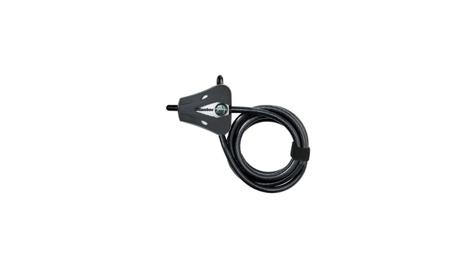 Grey Man Tactical Master Lock 5/16&quot; Python Adjustable Locking Cable, Black, 000051