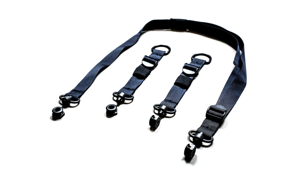 Grey Man Tactical Push Button D-Ring &amp; Push Button Loop-Around RMP Straps w/Headrest Post &amp; Seat Bottom, Black, GMT-PM-16