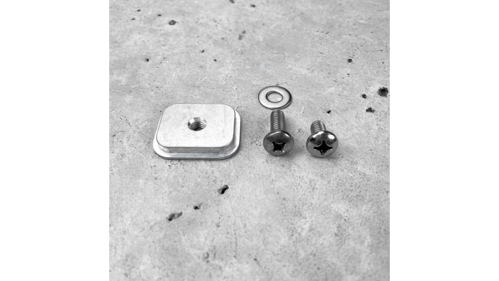 Grey Man Tactical RMP Backer Plate, 1/4-20 Tapped Center Hole, Black, 000145