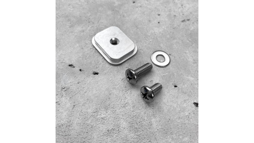 Grey Man Tactical RMP Backer Plate, 1/4-20 Tapped Center Hole, Black, 000145