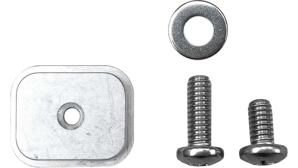 Grey Man Tactical RMP Backer Plate, 1/4-20 Tapped Center Hole, Black, 000145