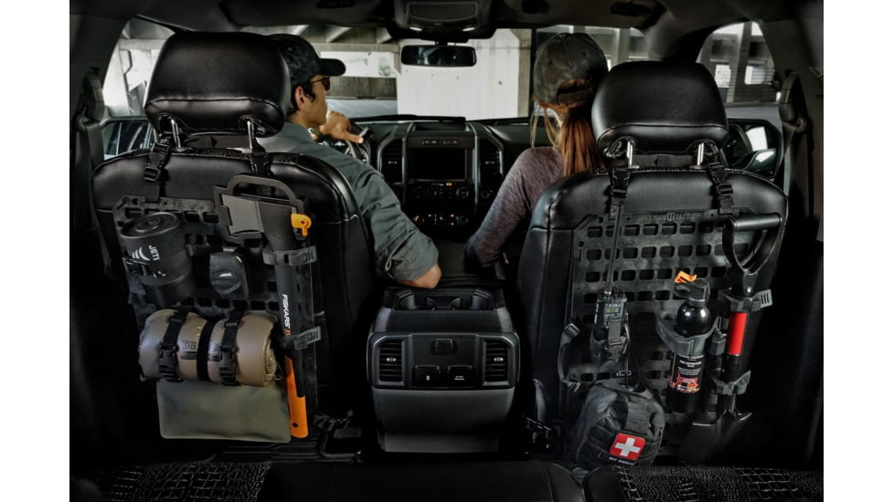 Grey Man Tactical Vehicle Seat Back Organizer w/15.25 x 25 RMP, No Mount, Black, 000312