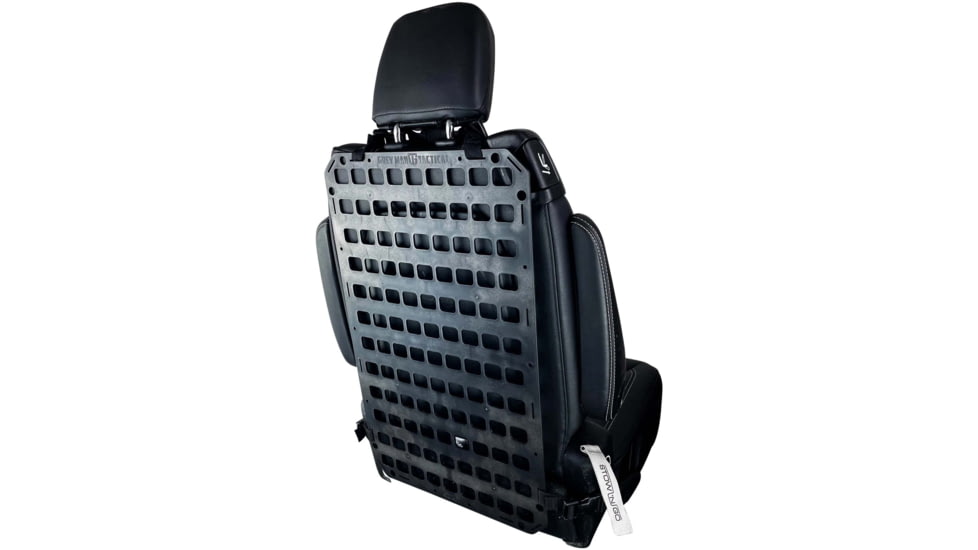 Grey Man Tactical Vehicle Seat Back Organizer w/15.25 x 25 RMP, No Mount, Black, 000312