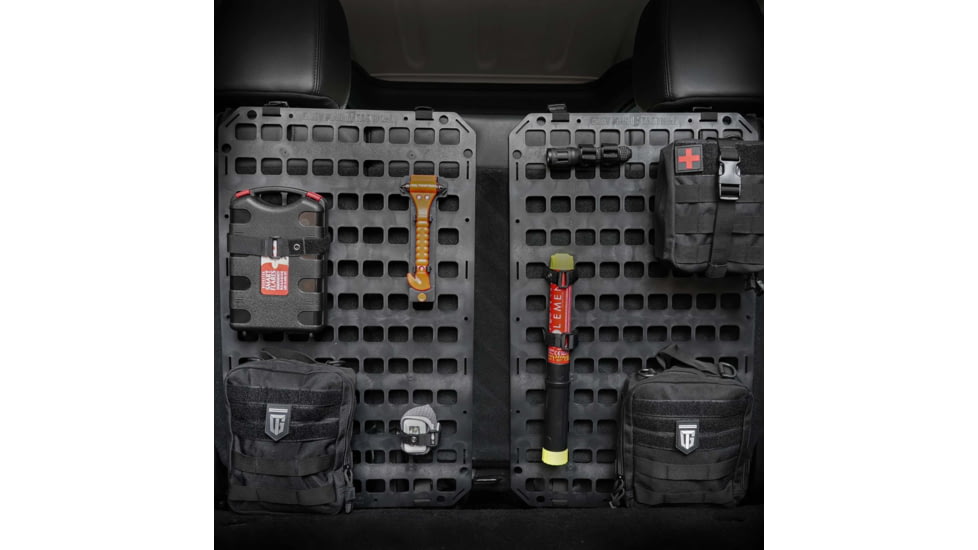 Grey Man Tactical Vehicle Seat Back Organizer w/15.25 x 25 RMP, No Mount, Black, 000312