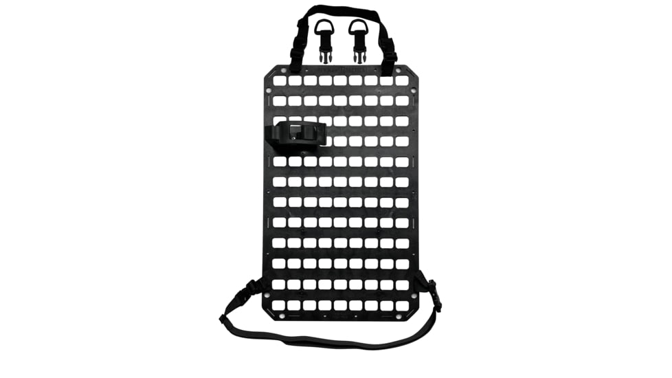Grey Man Tactical Vehicle Seat Back Organizer w/15.25 x 25 RMP, QuickFist 3in Clamp, Black, GMT-RMP-28-07-06-02