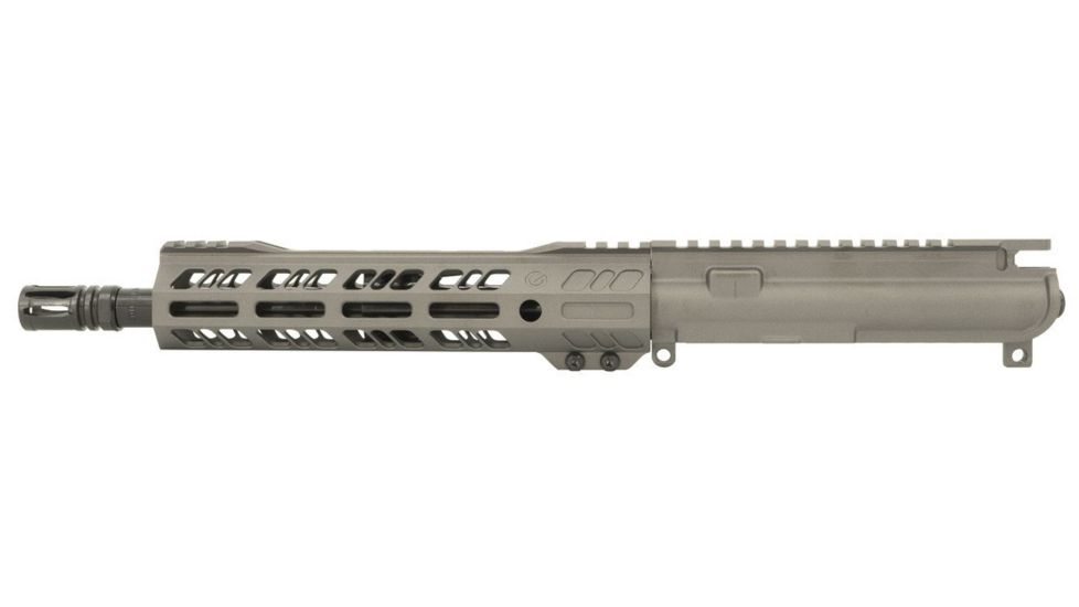 Grid Defense Complete Upper Receiver, .300 Blackout, 10.5 inch, Pistol Length, 4150 Steel Light HBAR Barrel, 1-8 Twist, 10.5 inch Hand Guard, A2 Flash Hider, Tungsten Gray, GD105E9GFR300TG