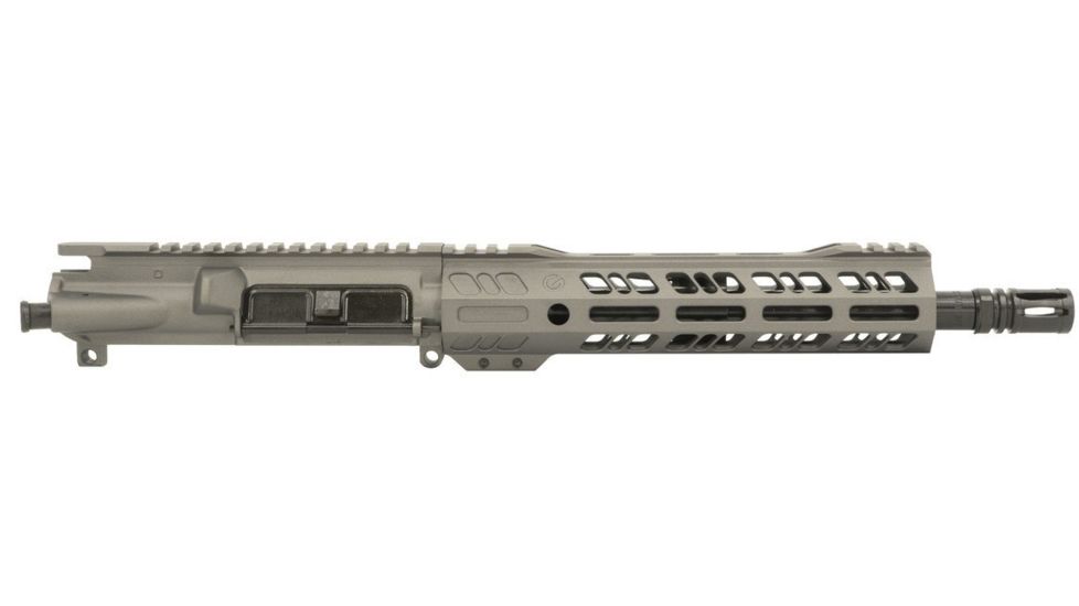 Grid Defense Complete Upper Receiver, .300 Blackout, 10.5 inch, Pistol Length, 4150 Steel Light HBAR Barrel, 1-8 Twist, 10.5 inch Hand Guard, A2 Flash Hider, Tungsten Gray, GD105E9GFR300TG