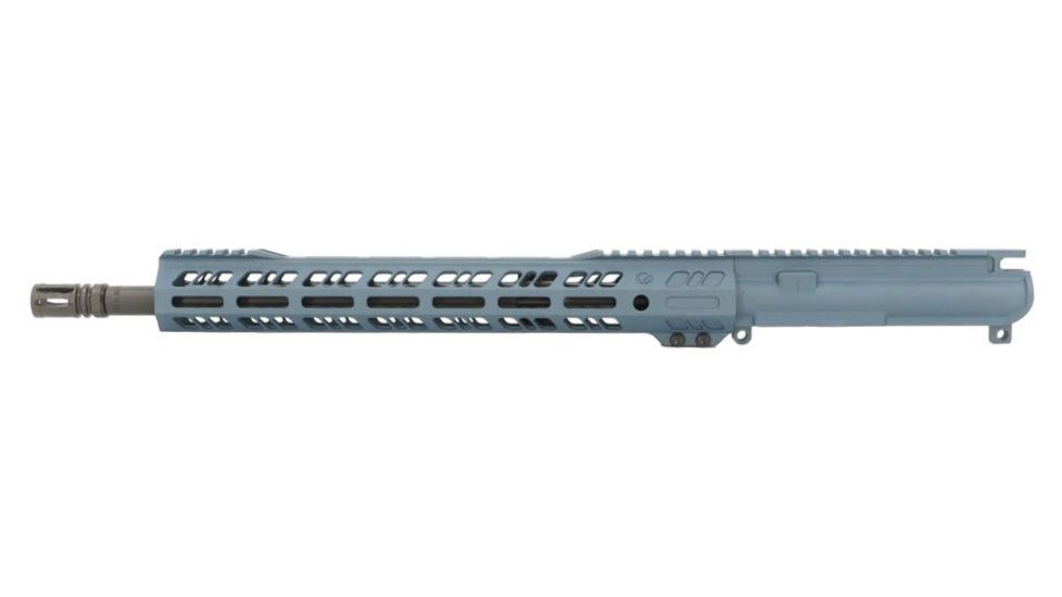 Grid Defense Complete Upper Receiver, .300 Blackout, 16 inch, Pistol Length, 4150 Light HBAR Barrel, 1-8 Twist, 14 inch M-LOK Rail, A2 Flash Hider, Blue Titanium, GD16E14GFR300BT