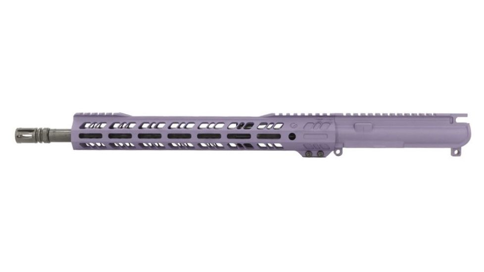 Grid Defense Complete Upper Receiver, .300 Blackout, 16 inch, Pistol Length, 4150 Light HBAR Barrel, 1-8 Twist, 14 inch M-LOK Rail, A2 Flash Hider, Tactical Grape, GD16E14GFR300GRP