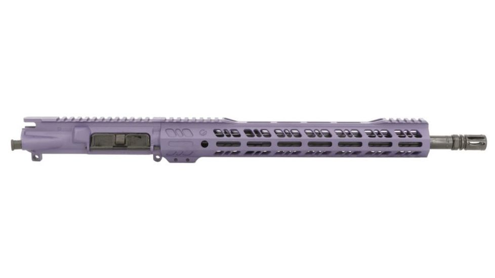 Grid Defense Complete Upper Receiver, .300 Blackout, 16 inch, Pistol Length, 4150 Light HBAR Barrel, 1-8 Twist, 14 inch M-LOK Rail, A2 Flash Hider, Tactical Grape, GD16E14GFR300GRP