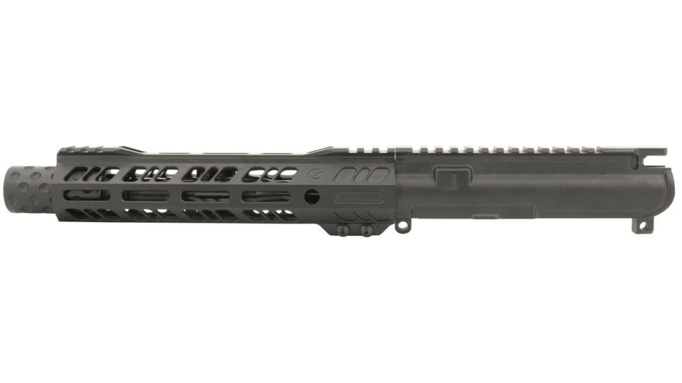 Grid Defense Complete Upper Receiver, .300 Blackout, 7.5 inch, Pistol Length, 4150 Light HBAR Barrel, 1-8 Twist, 9 inch Octagon M-LOK Hand Guard, Dimpled Flash Can, Black, GD75GDR9FCAN300BLK