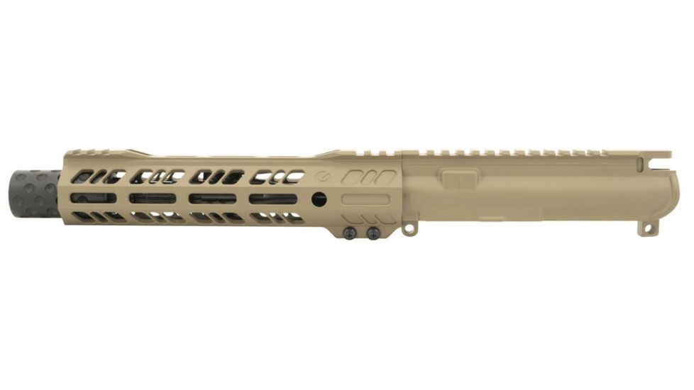 Grid Defense Complete Upper Receiver, .300 Blackout, 7.5in, Pistol Length, 4150 Light HBAR Barrel, 1-8 Twist, 9in Octagon M-LOK Hand Guard, Dimpled Flash Can, Flat Dark Earth, GD75GDR9FCAN300FDE
