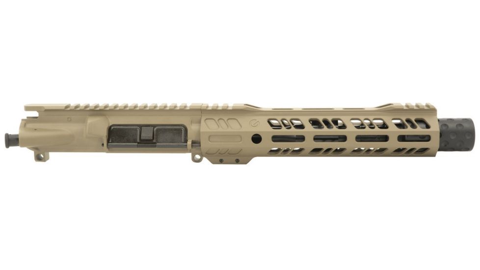 Grid Defense Complete Upper Receiver, .300 Blackout, 7.5in, Pistol Length, 4150 Light HBAR Barrel, 1-8 Twist, 9in Octagon M-LOK Hand Guard, Dimpled Flash Can, Flat Dark Earth, GD75GDR9FCAN300FDE