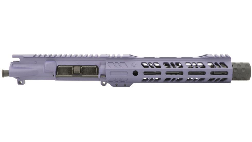 Grid Defense Complete Upper Receiver, .300 Blackout, 7.5 inch, Pistol Length, 4150 Light HBAR Barrel, 1-8 Twist, 9 inch Octagon M-LOK Hand Guard, Dimpled Flash Can, Tactical Grape, GD75GDR9FCAN300GRP