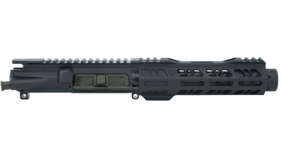 Grid Defense Complete Upper Receiver, 9mm 9x19 Para, 5.5 inch, 4150 Light HBAR Barrel, 1-10 Twist, 7 inch Octagon M-LOK Rail, Dimpled Flash Can, Black, GD55GDR9FCAN9MMBLK