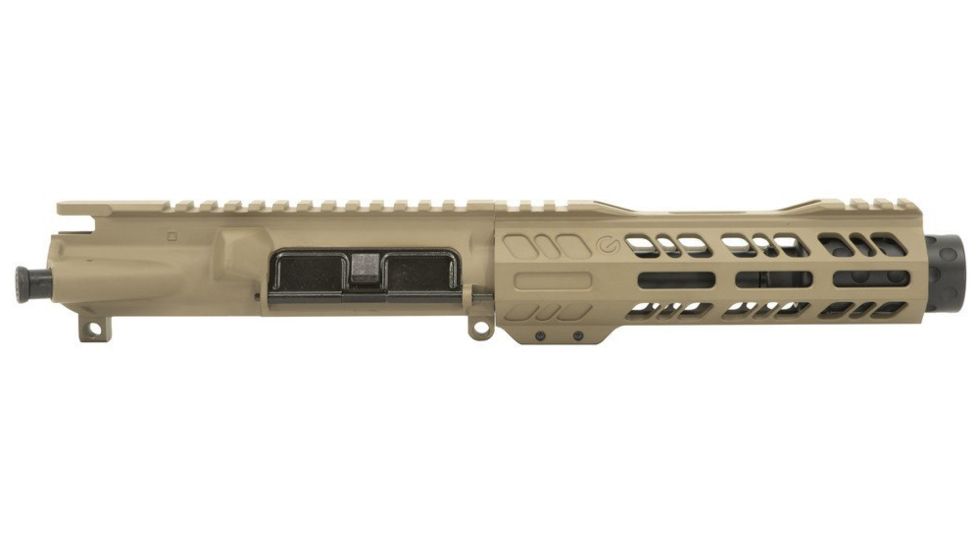 Grid Defense Complete Upper Receiver, 9mm 9x19 Para, 5.5 inch, 4150 Light HBAR Barrel, 1-10 Twist, 7 inch Octagon M-LOK Rail, Dimpled Flash Can, Flat Dark Earth, GD55GDR9FCAN9MMFDE
