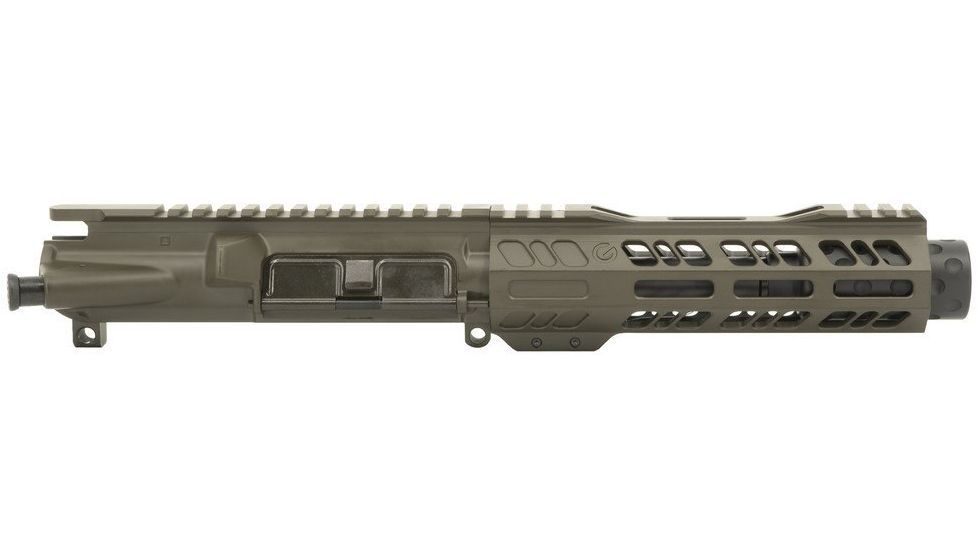 Grid Defense Complete Upper Receiver, 9mm 9x19 Para, 5.5 inch, 4150 Light HBAR Barrel, 1-10 Twist, 7 inch Octagon M-LOK Rail, Dimpled Flash Can, OD Green, GD55GDR9FCAN9MMOD