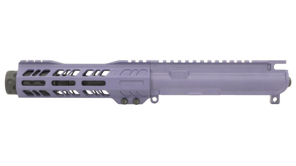 Grid Defense Complete Upper Receiver, 9mm 9x19 Para, 5.5 inch, 4150 Light HBAR Barrel, 1-10 Twist, 7 inch Octagon M-LOK Rail, Dimpled Flash Can, Tactical Grape, GD55GDR9FCAN9MMGRP