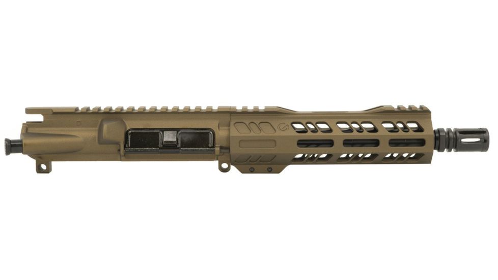 Grid Defense Complete Upper Receiver, 9mm 9x19 Para, 7.5 inch, 4150 Light HBAR Barrel, 1-10 Twist, 7 inch Octagon M-LOK Rail, A2 Flash Hider, Burnt Bronze, GD75E7GDR9MMBB