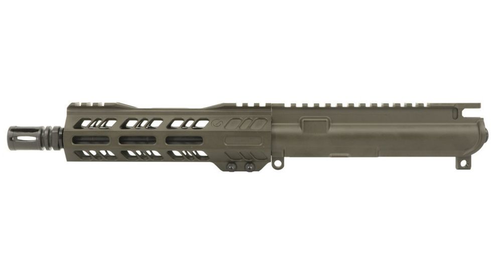 Grid Defense Complete Upper Receiver, 9mm 9x19 Para, 7.5 inch, 4150 Light HBAR Barrel, 1-10 Twist, 7 inch Octagon M-LOK Rail, A2 Flash Hider, OD Green, GD75E7GDR9MMOD