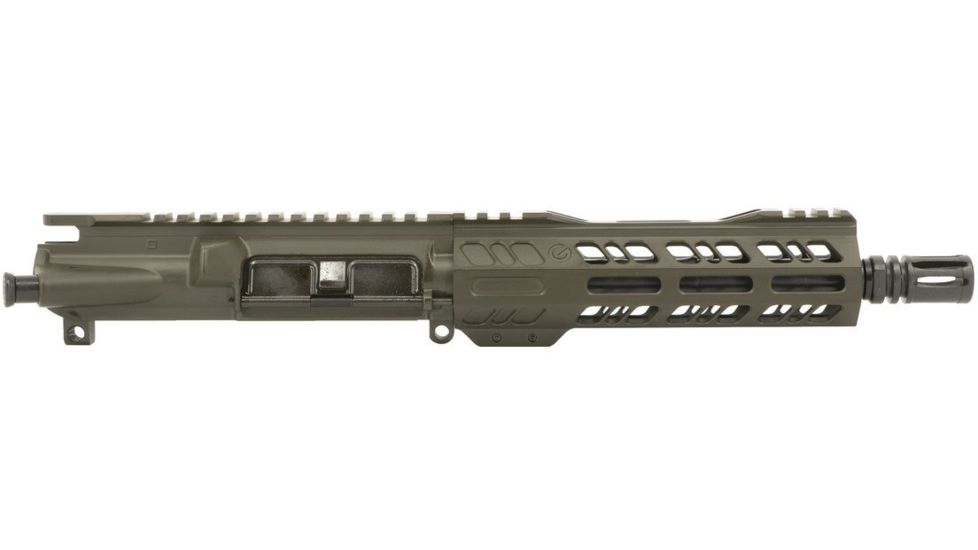 Grid Defense Complete Upper Receiver, 9mm 9x19 Para, 7.5 inch, 4150 Light HBAR Barrel, 1-10 Twist, 7 inch Octagon M-LOK Rail, A2 Flash Hider, OD Green, GD75E7GDR9MMOD