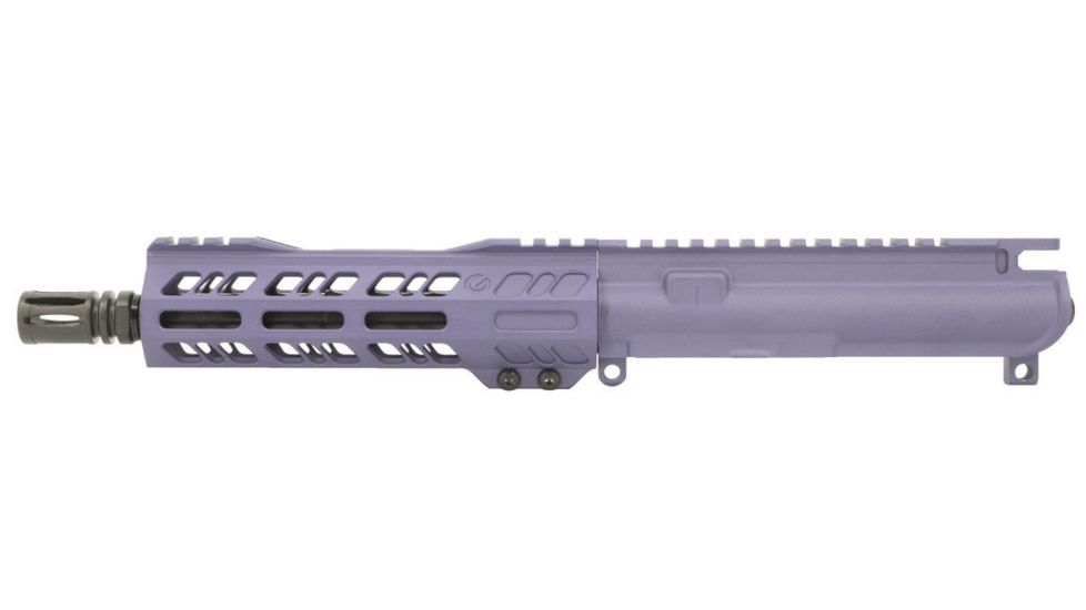 Grid Defense Complete Upper Receiver, 9mm 9x19 Para, 7.5 inch, 4150 Light HBAR Barrel, 1-10 Twist, 7 inch Octagon M-LOK Rail, A2 Flash Hider, Tactical Grape, GD75E7GDR9MMGRP