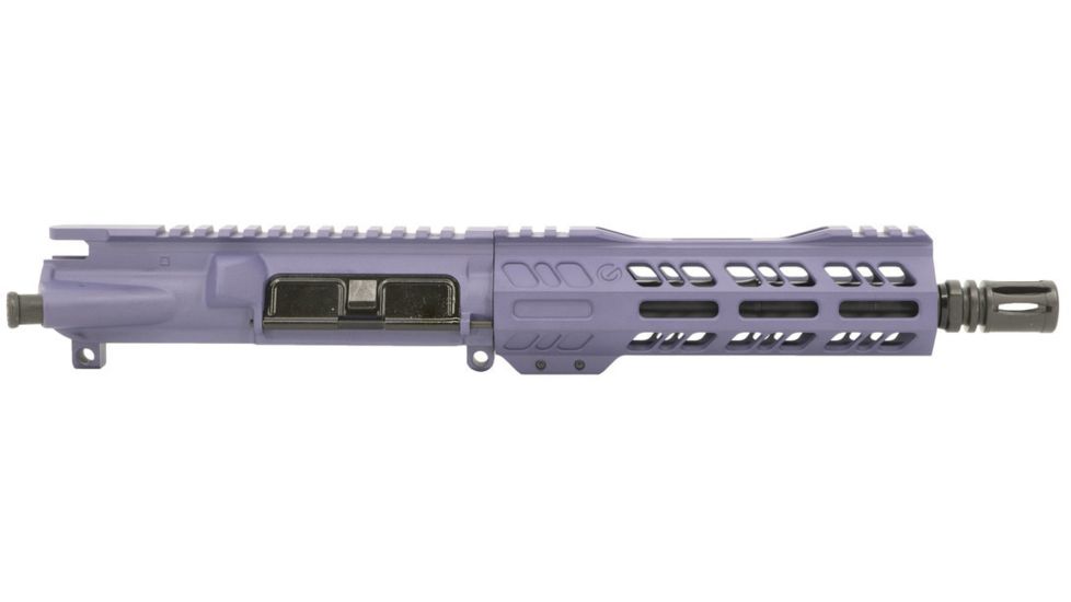 Grid Defense Complete Upper Receiver, 9mm 9x19 Para, 7.5 inch, 4150 Light HBAR Barrel, 1-10 Twist, 7 inch Octagon M-LOK Rail, A2 Flash Hider, Tactical Grape, GD75E7GDR9MMGRP