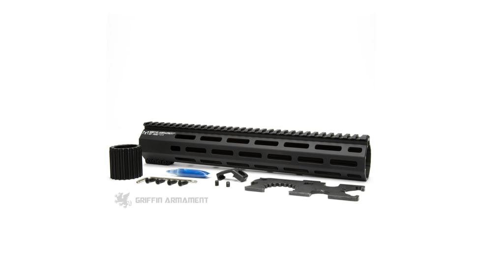 Griffin Armament SR-Rigid M-Lok Rail, 12.5in, Black, Large, LPRSR125