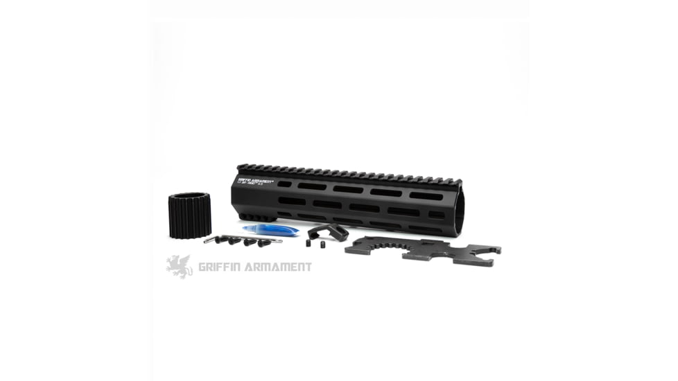 Griffin Armament SR-Rigid M-Lok Rail, 9.5in, Black, Large, LPRSR95