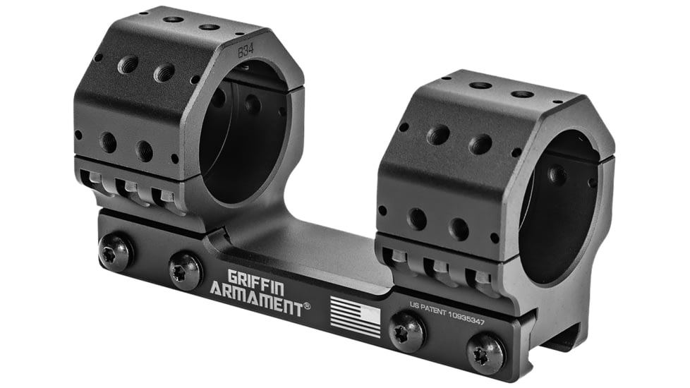 Griffin Armament Standard GPM Riflescope Mount, 34mm, 1.35in, 0MOA, Black, GSM135H34MM