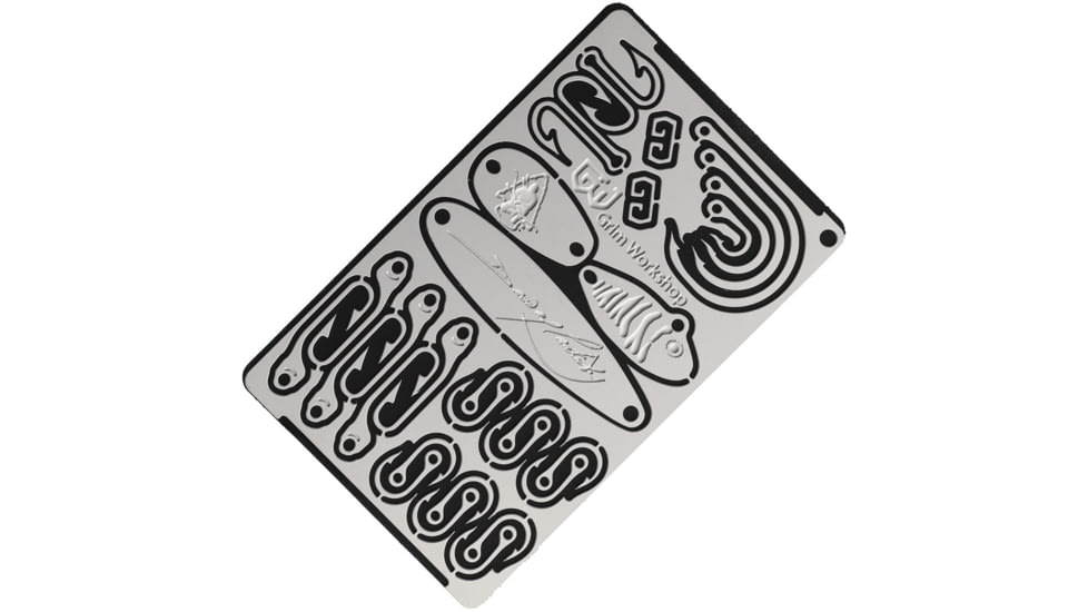 Grim Workshop Dave Canterbury Survival Card, Surgical Grade Stainless Construction, 3.38in x 2.13in x 0.25in, GWCANTERBURYSIGCRD