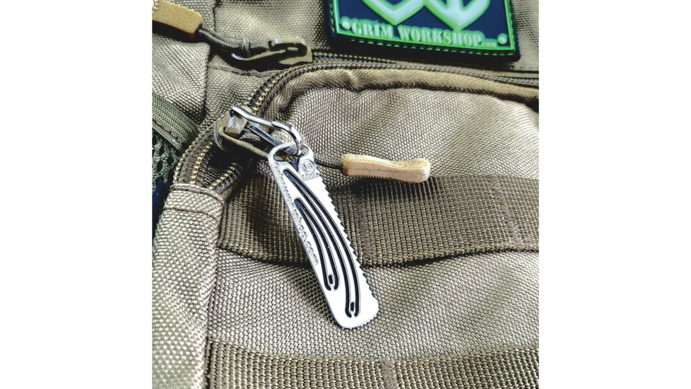 Grim Workshop First Aid Micro Tool, Hardened Stainless Construction, 1.75in x 0.5in, GWAIDZIP