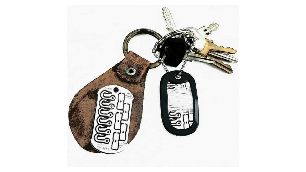 Grim Workshop Mini Hook Dog Tag, Hardened Stainless Construction, GWMINIHOOKTAG