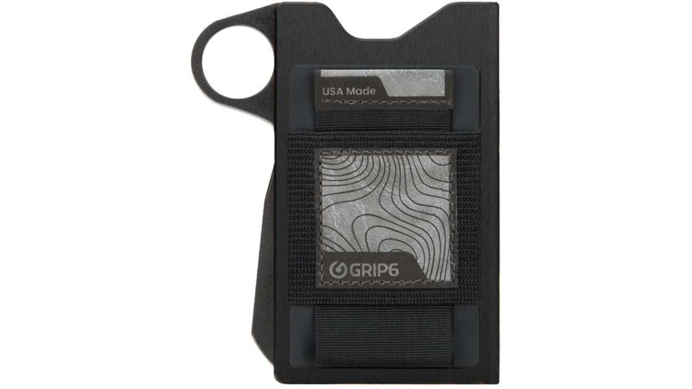 Grip6 Aluminum Loop Wallet Builder w/Black Wingman, Black, WLT-NEW-NJA-LP-RBLK