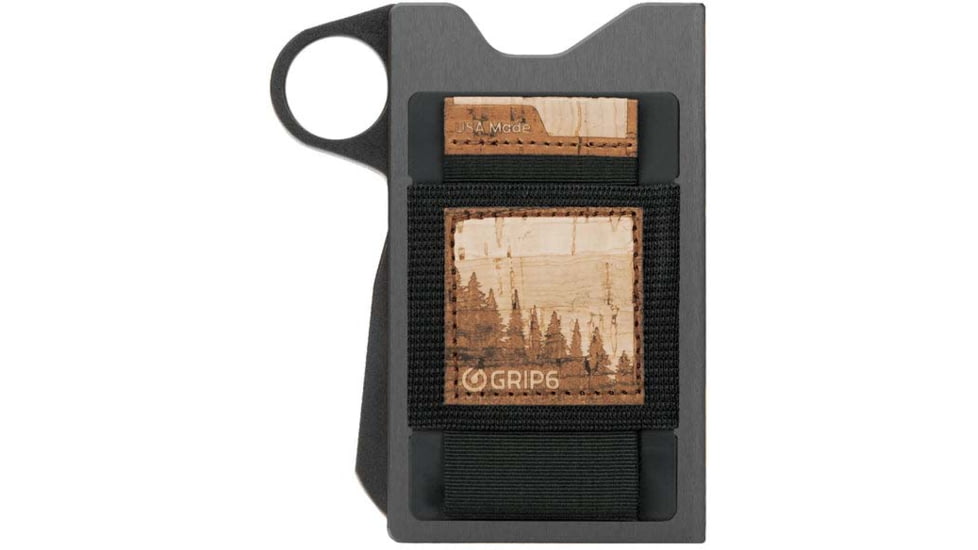 Grip6 Aluminum Loop Wallet Builder w/Cork Wingman, Grey, WLT-NEW-GML-LP-RCRK