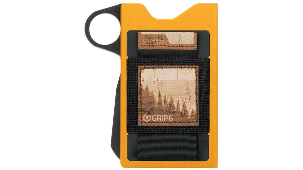 Grip6 Aluminum Loop Wallet Builder w/Cork Wingman, Orange, WLT-NEW-FOX-LP-RCRK