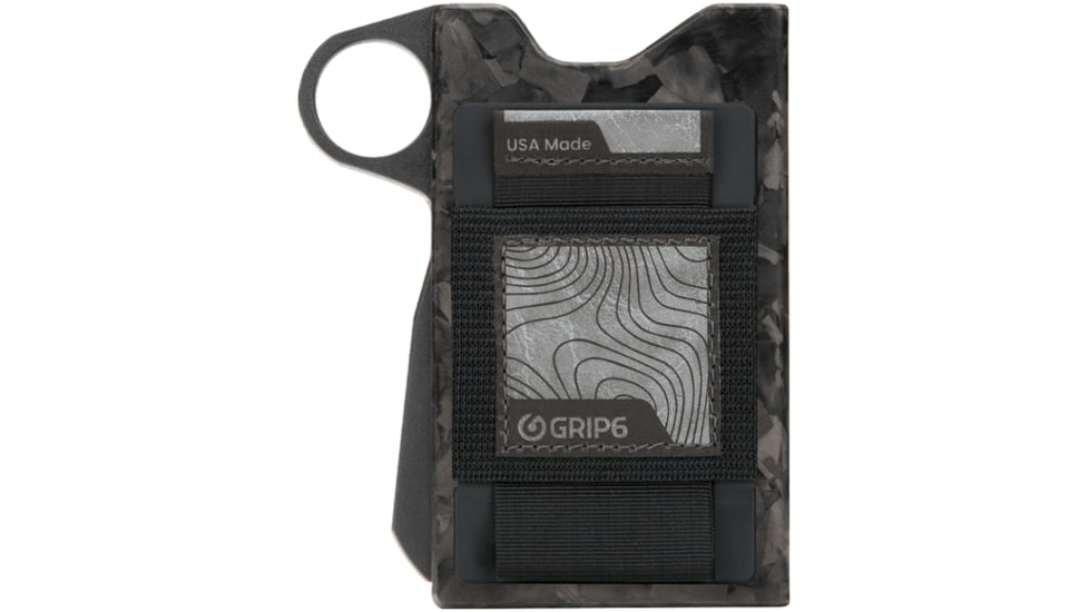 Grip6 GRIP6 Carbon Wallet w/ Loop w/ Black Wingman, Carbon, WLT-NEW-FCB-LP-RBLK