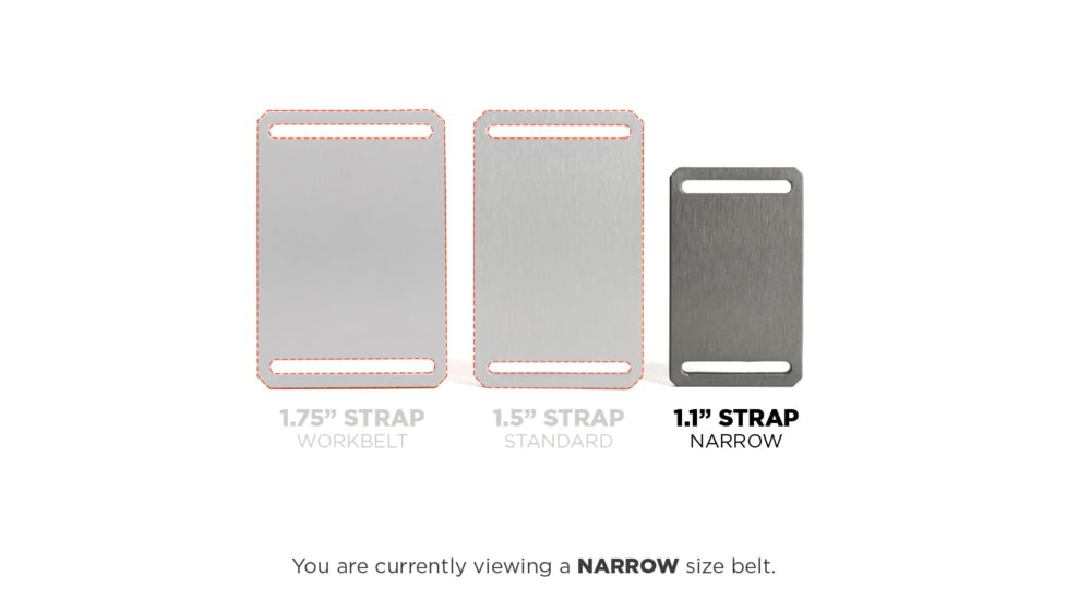 Grip6 Narrow Black Mountain Cut-Out Buckle w/Black Strap, 34, NB-WASATCH-NJA-LS-BLK-1.1-34