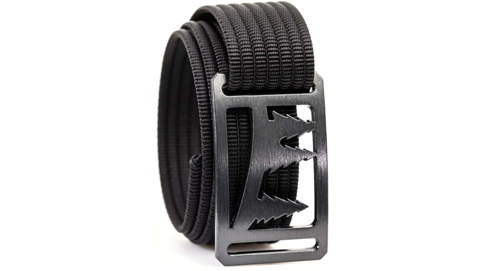 Grip6 Narrow Gunmetal Tree Cut-Out Buckle w/Black Strap, OS, NB-UINTA-GML-LS-BLK-1.1-OS