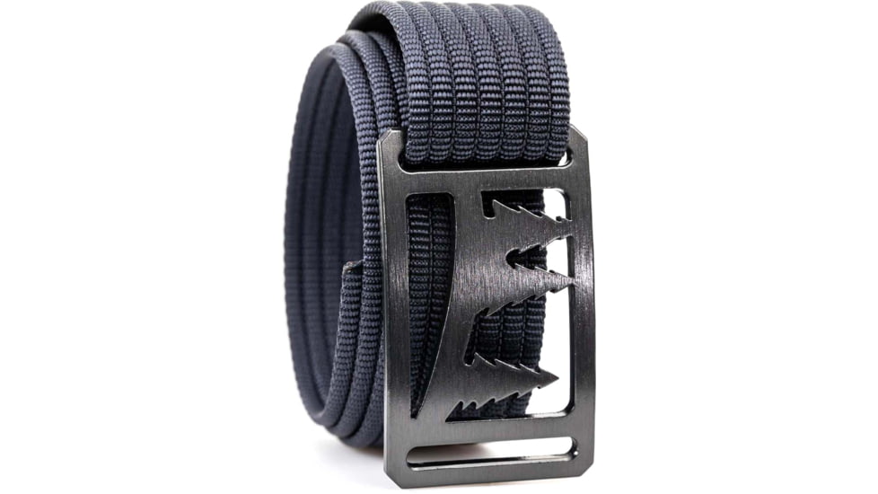 Grip6 Narrow Gunmetal Tree Cut-Out Buckle w/Navy Strap, 32, NB-UINTA-GML-LS-NAV-1.1-32