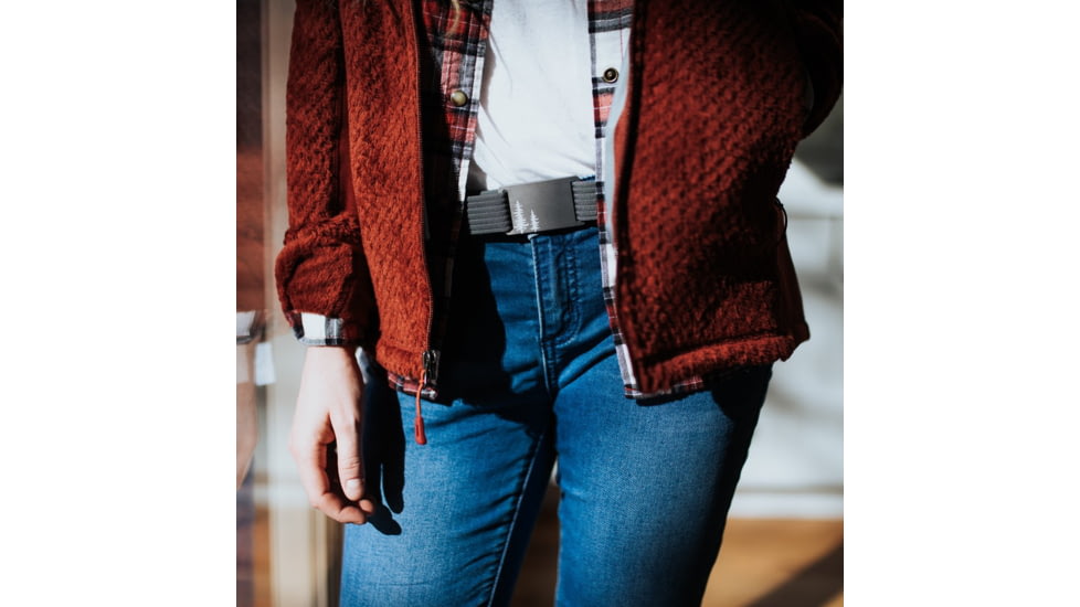 Grip6 Narrow Pine Gunmetal Buckle Belt w/Grey Strap, 34, NB-PINE-GML-LS-GRY-1.1-34